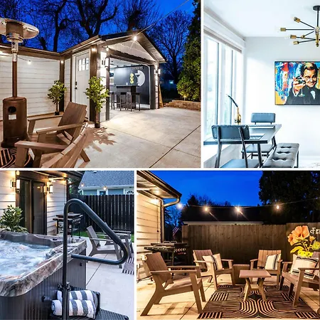 Gatsby Theme Near Downtown With Hot Tub & Game Room